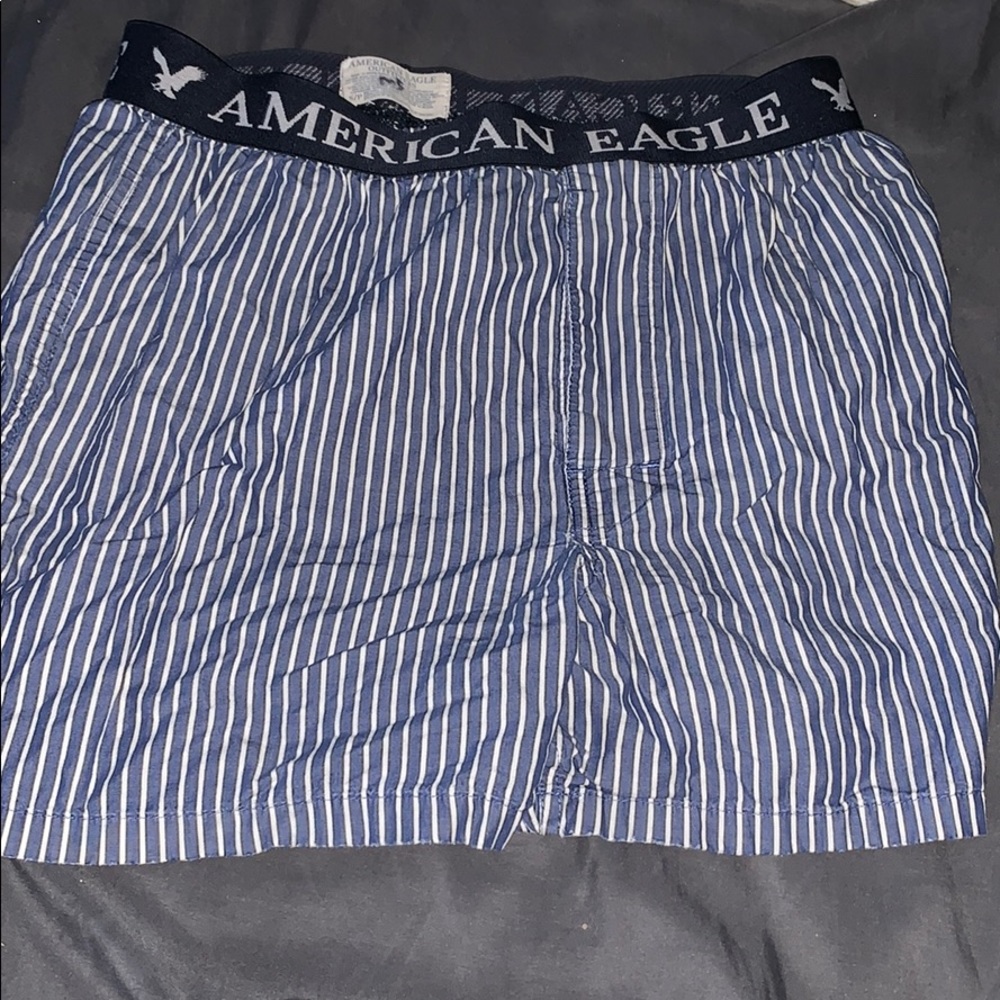 Mens Small American Eagle Blue Striped Underwear